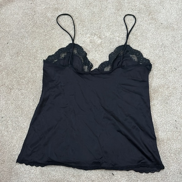 Black silk tank top - Picture 2 of 2